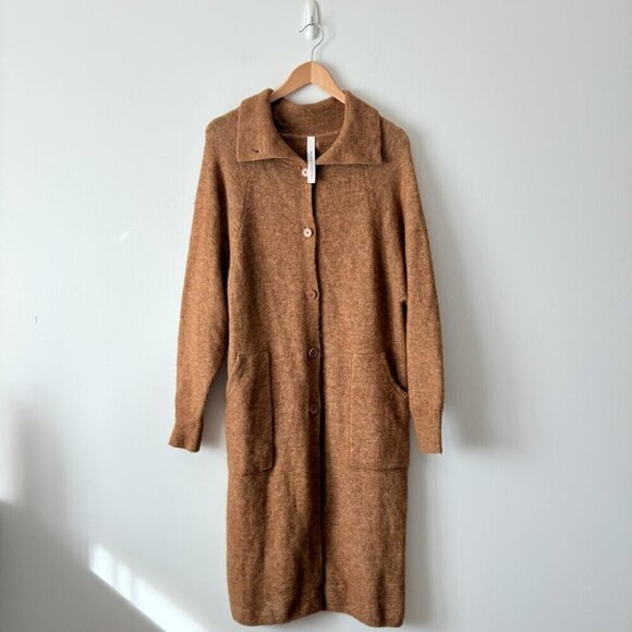 Aritzia the Group Babaton Wool Yak Nour Sweater Tan Brown Size Small - Picture 7 of 11